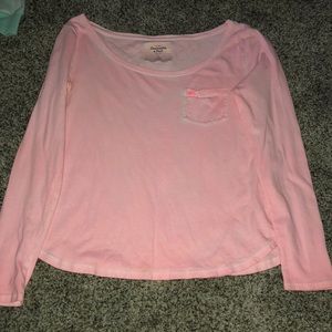 A&F Pink Long Sleeve Tee